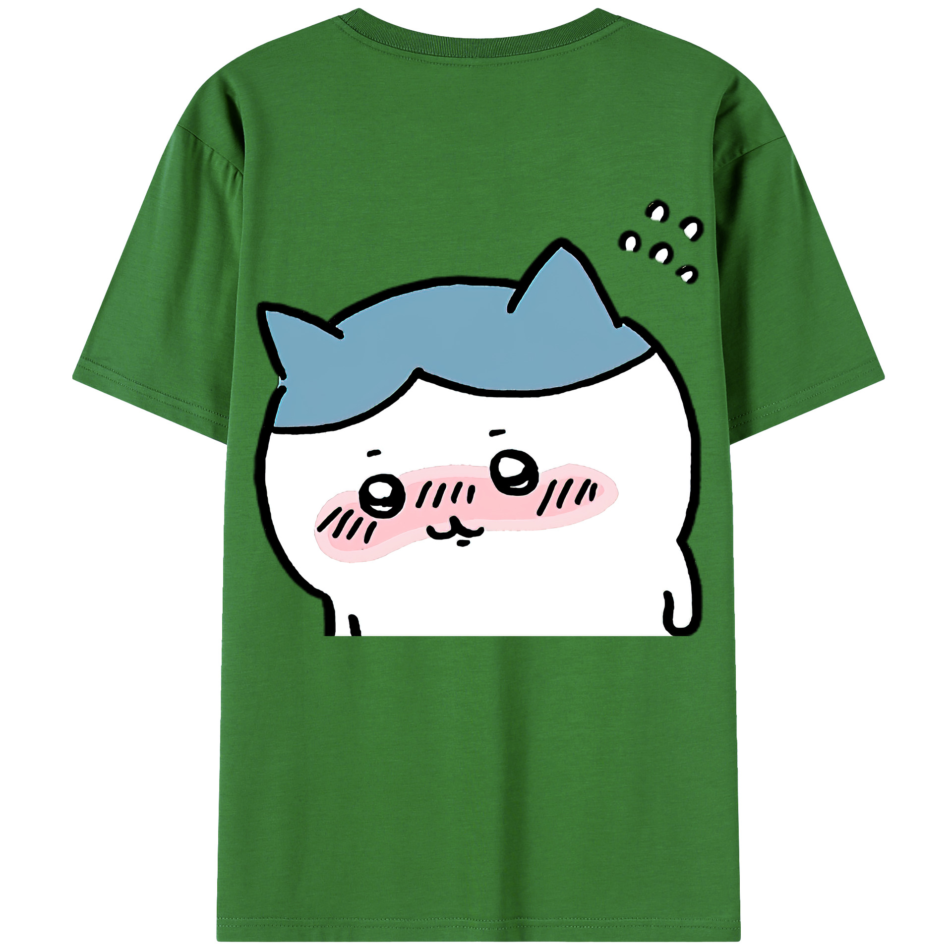（画像用） ちいかわ ハチワレ Chii-kawa hachiware レディース半袖Tシャツ(バックプリント)